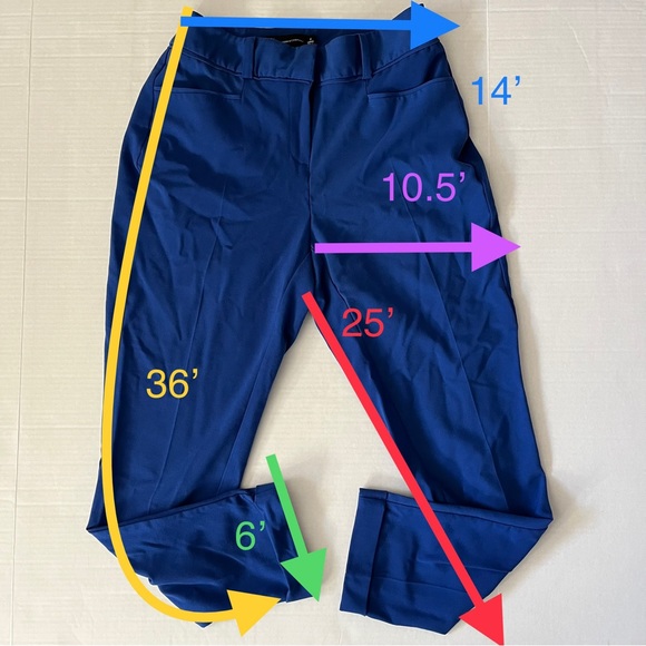 NEW YORK & COMPANY Blue Cuffed Ankle Pants - Picture 2 of 4